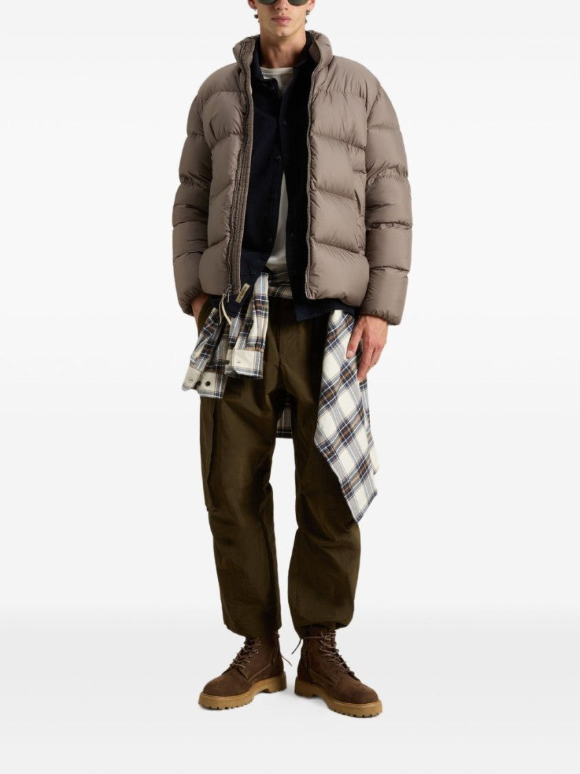 Woolrich Short Puffer Jacket With High Collar