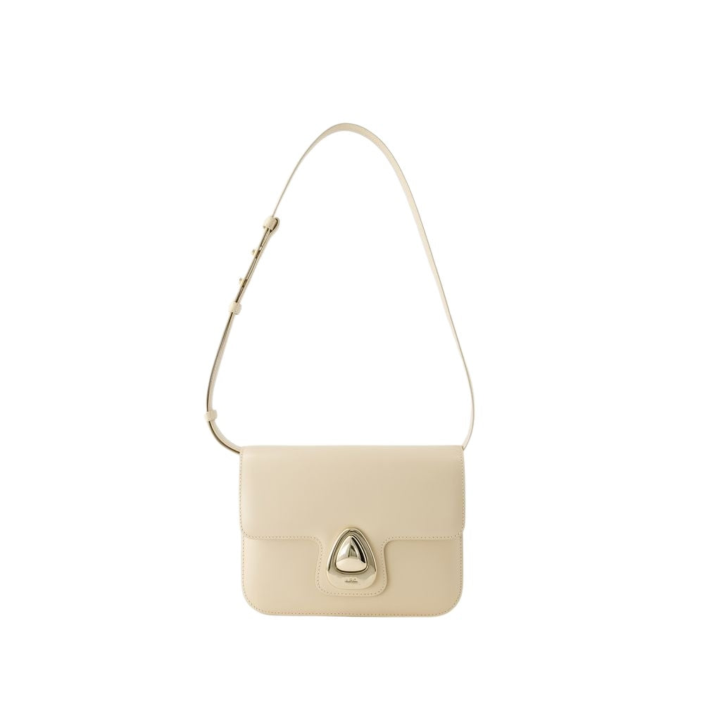 A.P.C. Astra Small Crossbody - Leather - Beige