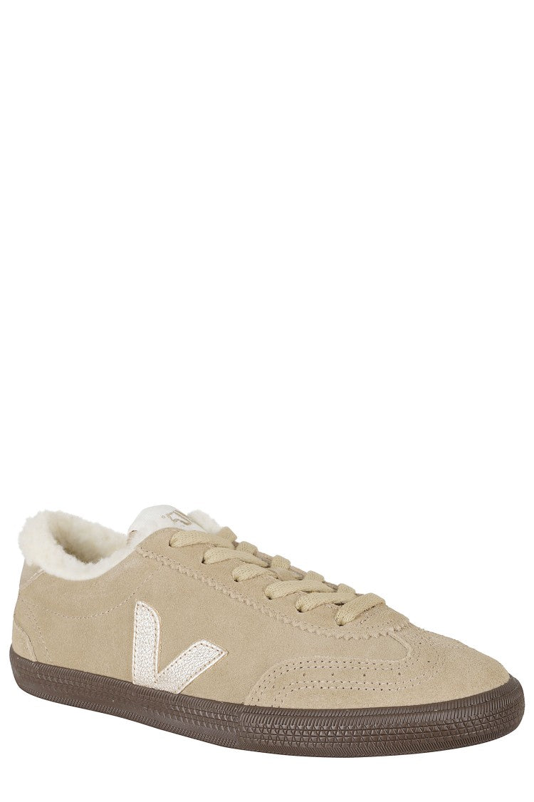Veja Sand Volley W Metallic Accent Suede Low-Top Sneakers