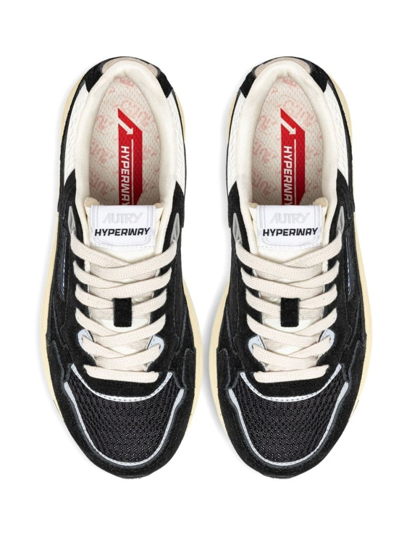 Autry Black Hyperway Mesh Suede Upper Sneakers