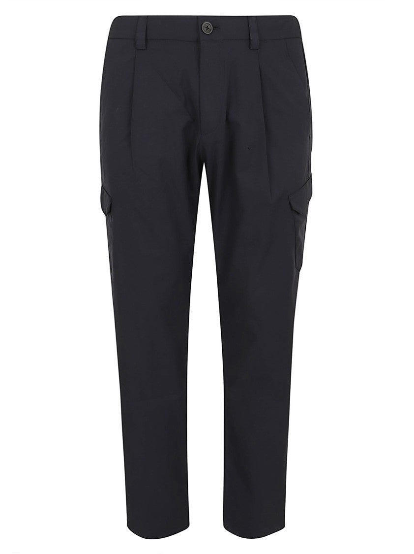 Herno Cargo Trousers With Pleated Design And Elastic Waist