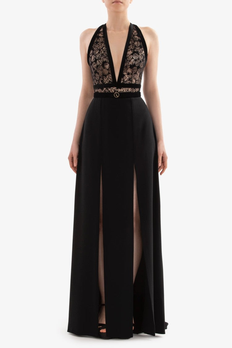Saiid Kobeisy Black Lace Dress