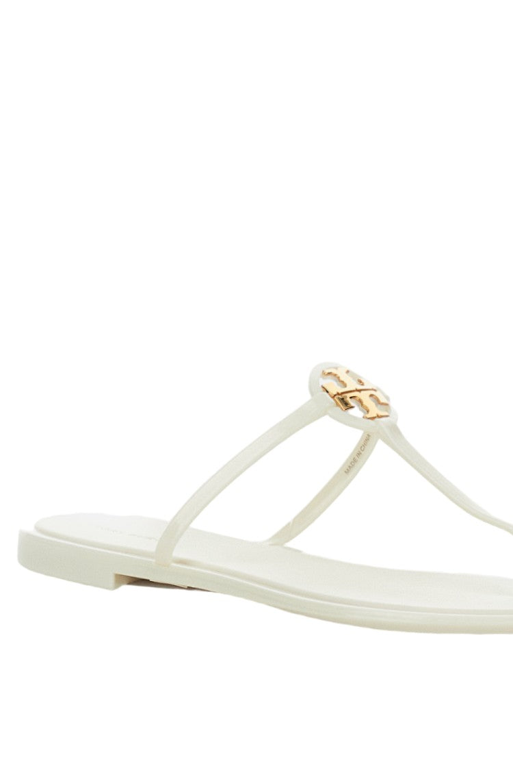Tory Burch Miniature T-Strap White Jelly Sandal