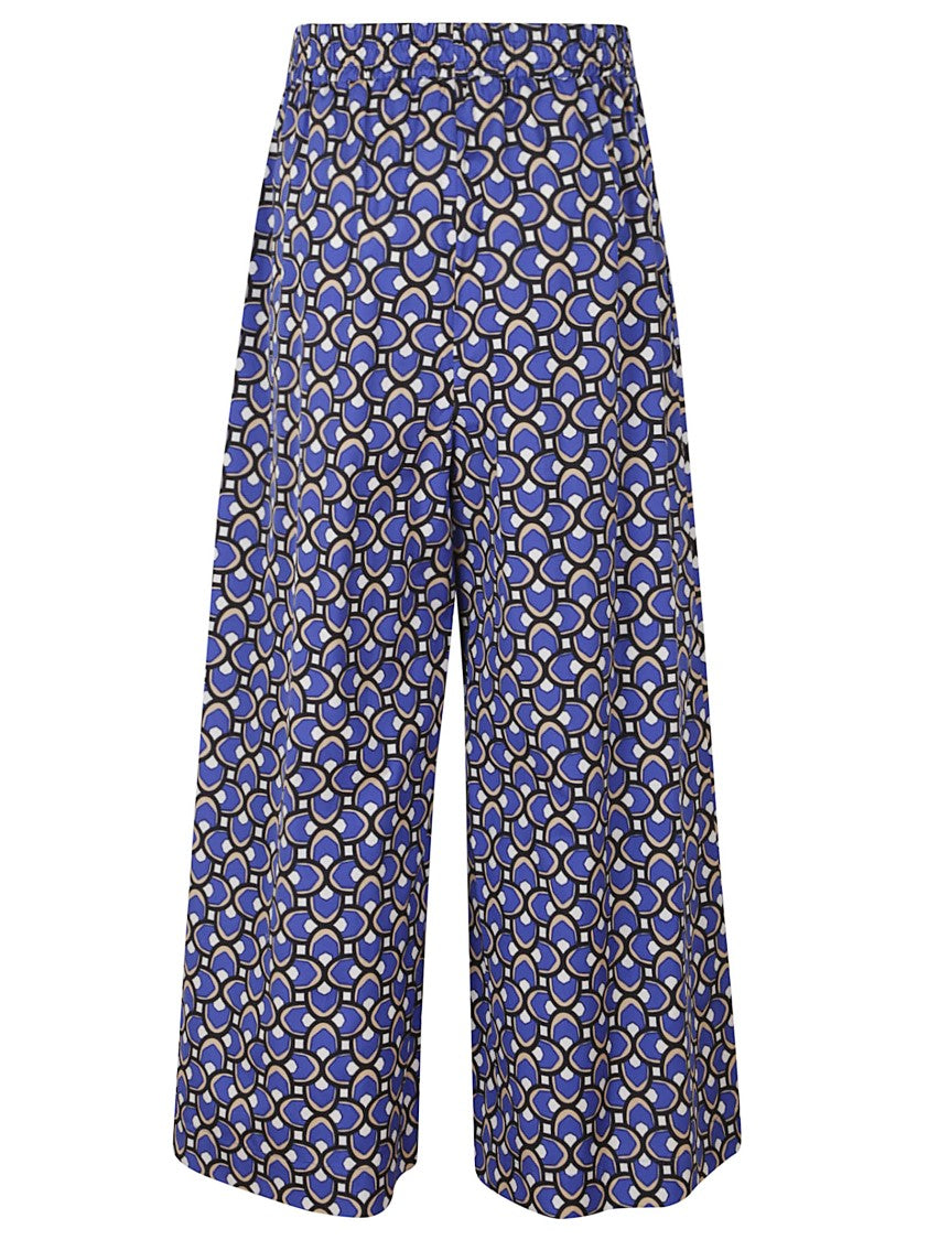Max Mara Geometric Patterned Cotton Trousers