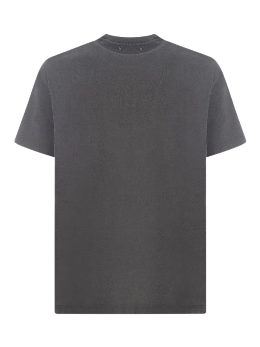 Golden Goose Distressed Grey Cotton T-Shirt