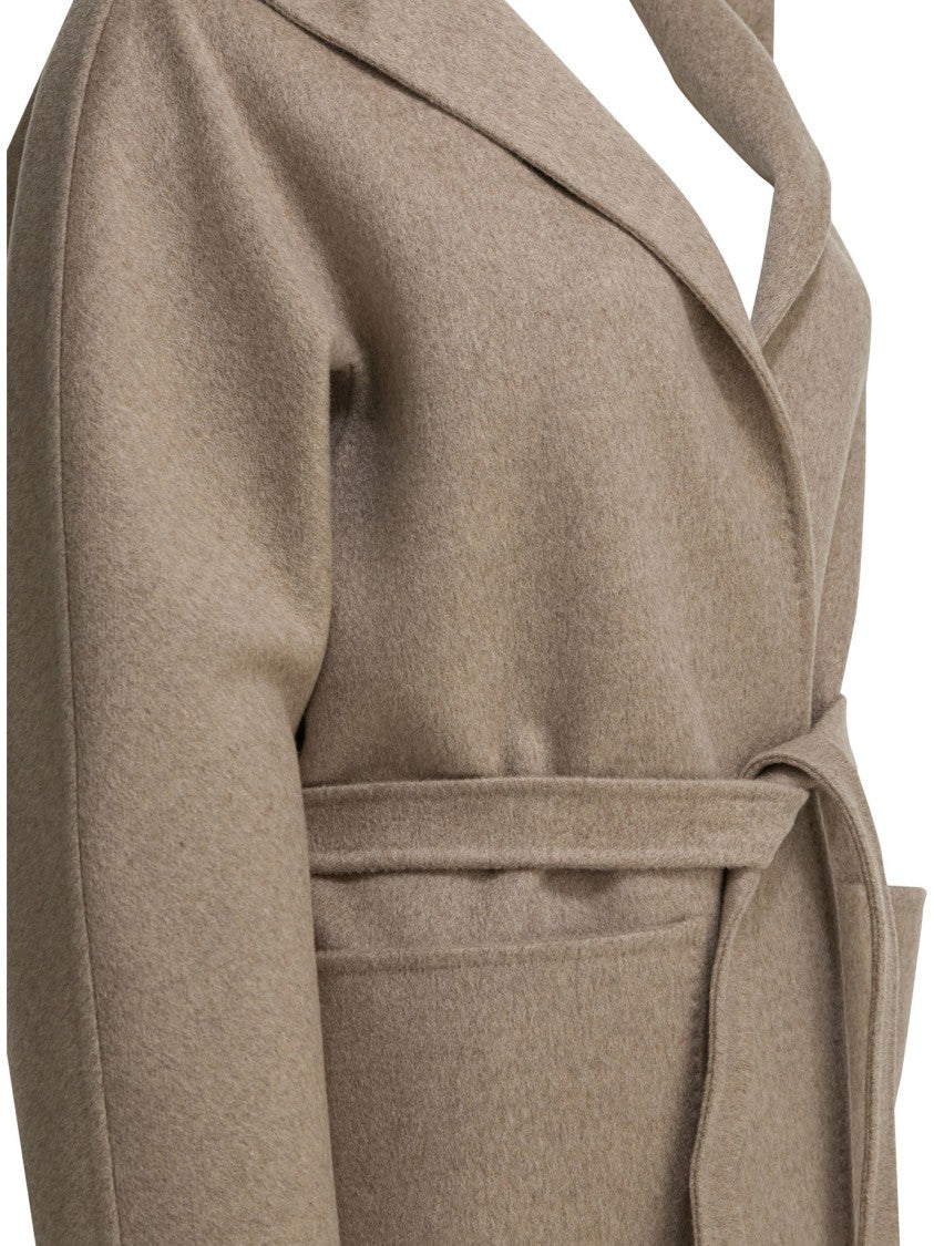 Max Mara Cashmere Wrap Jacket With Wide Collar