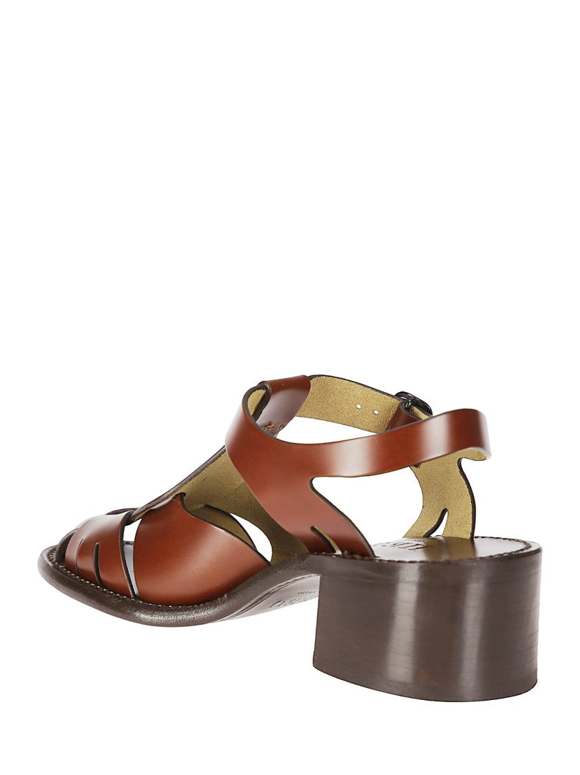 Hereu Woven Front Leather Sandals