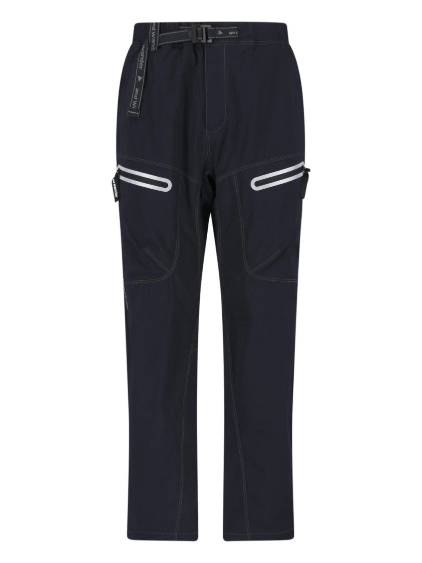 And Wander Black Water-Repellent Nylon Hike Elastic Trousers