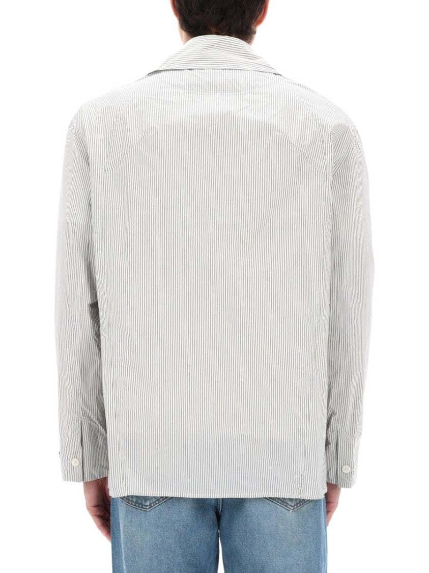 Jacquemus Neutrals La Veste Boutis Vertical Pinstripe Jacket