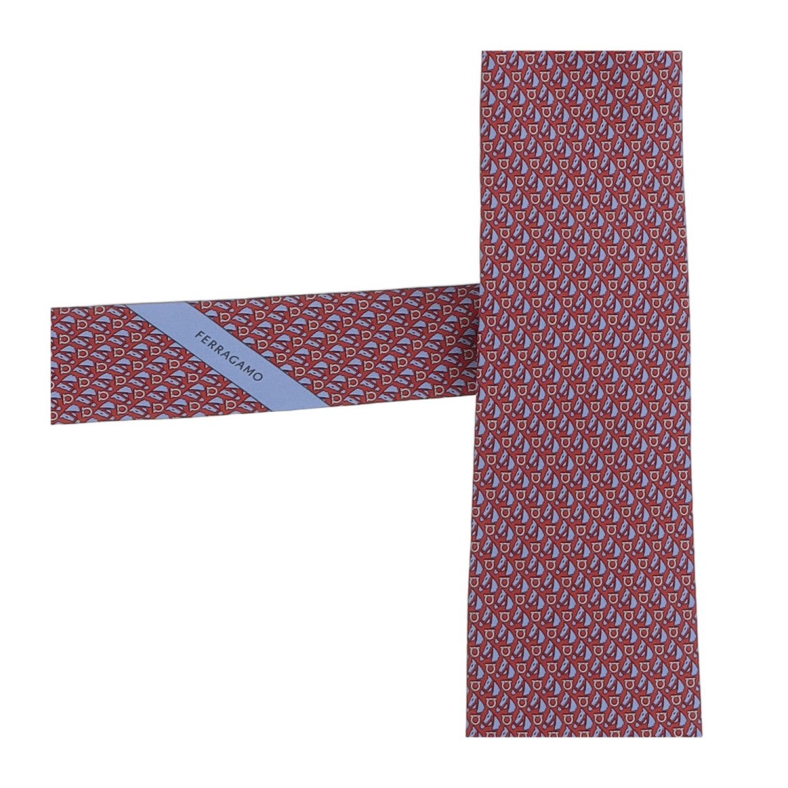 Salvatore Ferragamo Red Patterned Silk Tie