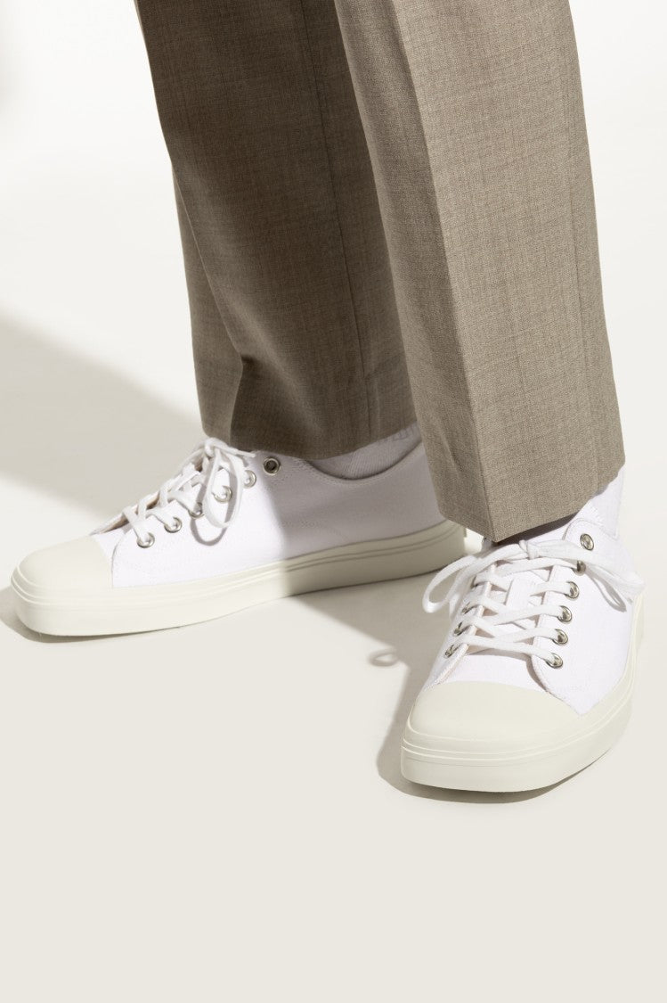 Moschino White Low-Top Sneakers