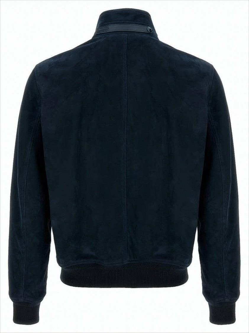 Tom Ford Navy Suede Leather Jacket