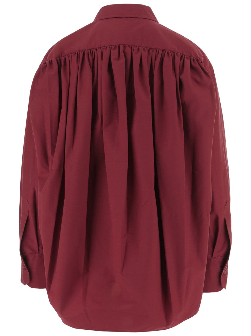 Sa Su Phi Cotton Blend Shirt With Ruffled Back