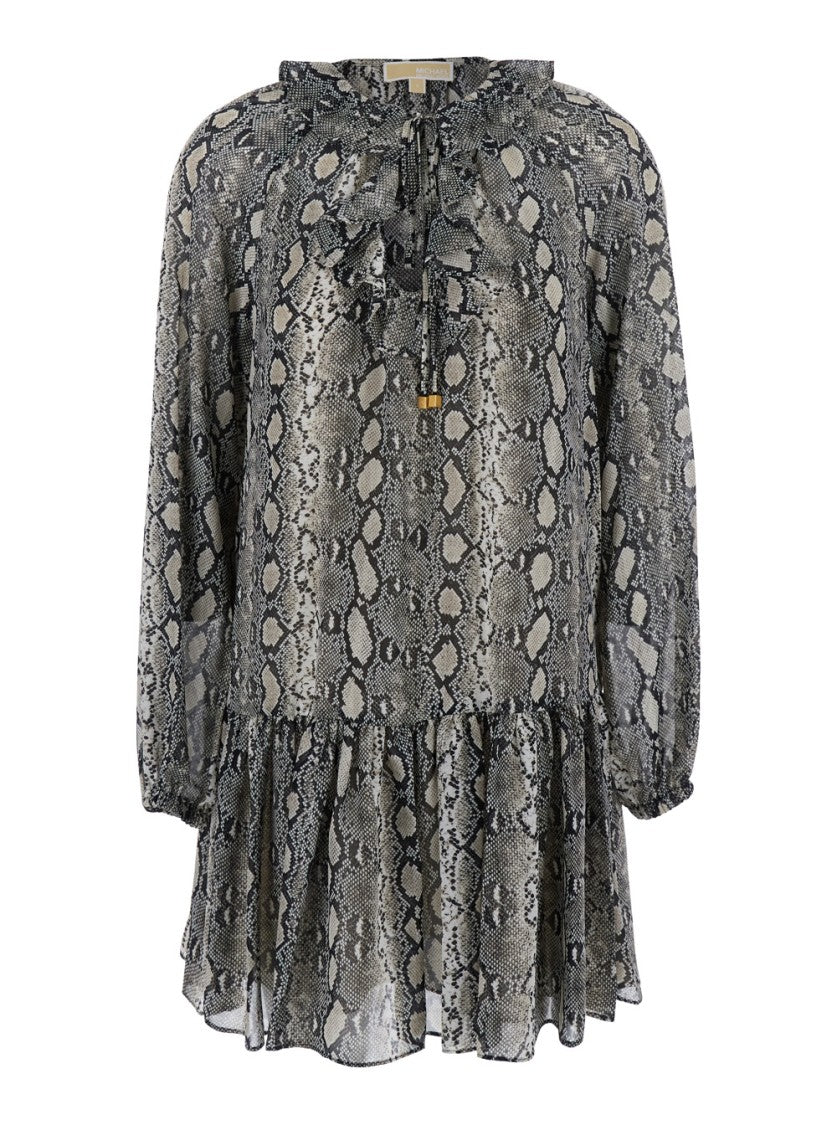 Michael Michael Kors Grey Crewneck Mini Dress