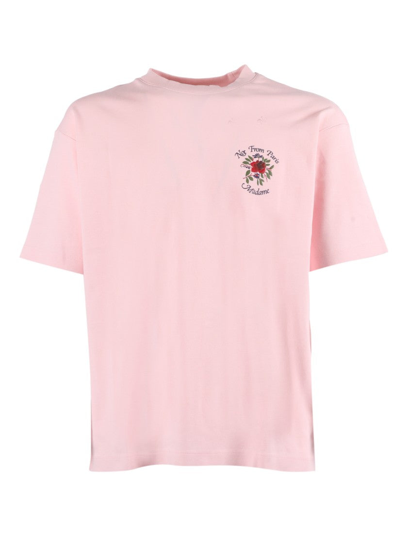 Drôle De Monsieur Light Pink Slogan Rose T-Shirt
