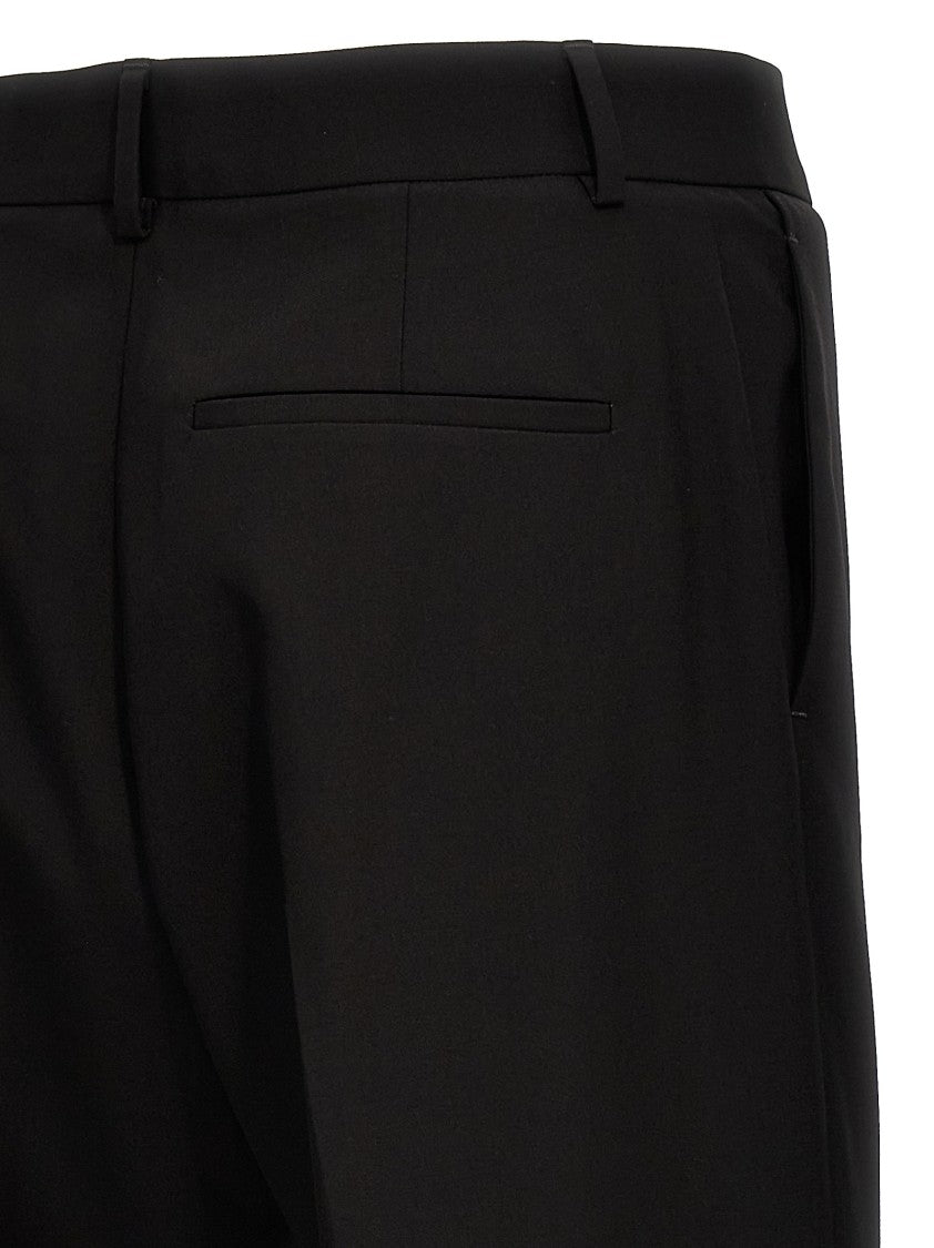 Valentino Garavani Black Wool Pants With Carrot Fit