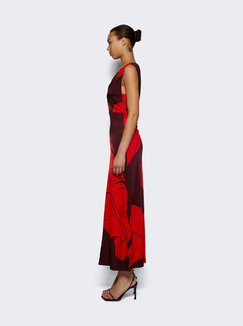Johanna Ortiz Deep Heart Dress Red