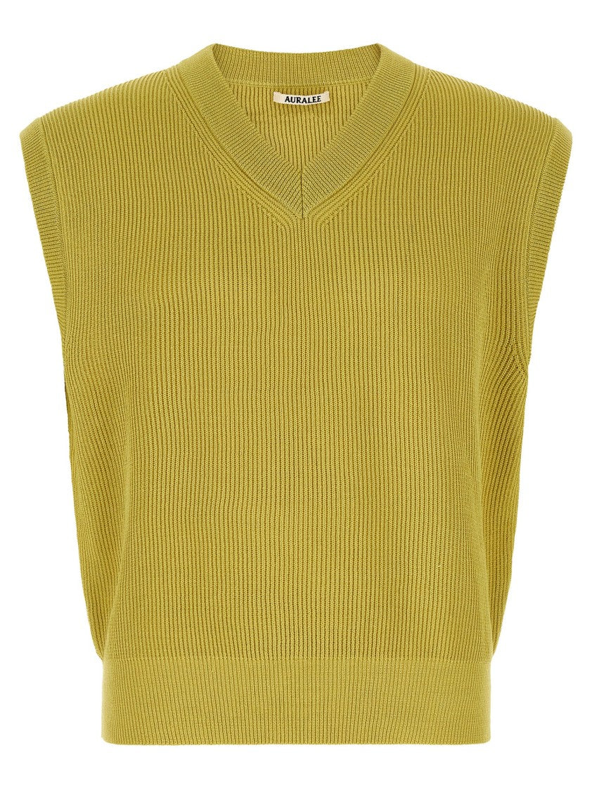 Auralee Ribbed Knit Vest