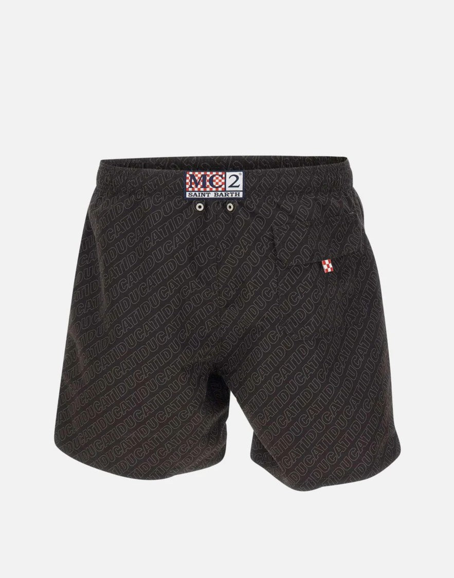 Mc2 Saint Barth Black Gustavia Classic Swim Shorts