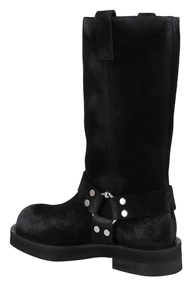 3Juin Demi Boot With Vintage Effect And Metal Detail