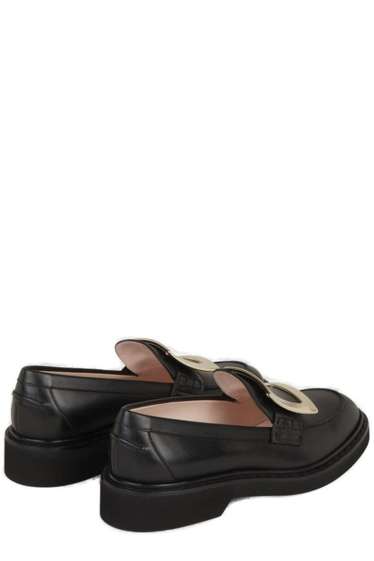 Roger Vivier Black Flat Shoes With Rounded Toe