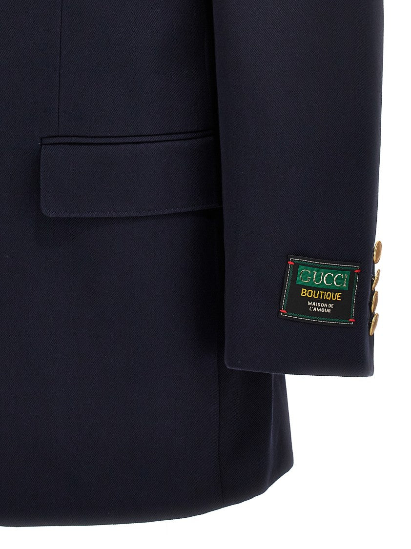 Gucci Gabardine Double Breast Blazer Jacket