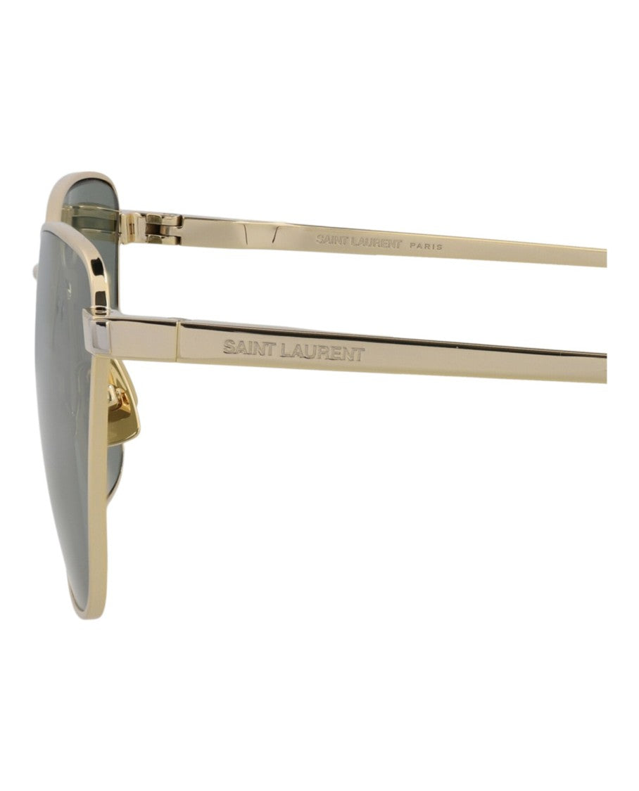 Saint Laurent Cat Eye-Frame Metal Sunglasses With Adjustable Nose Pads And Tortoiseshell Details