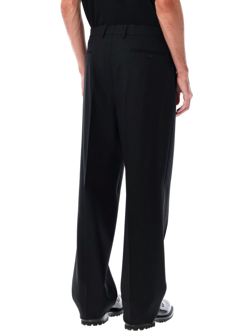 Tom Ford Wide Wool Double-Pleat Trousers