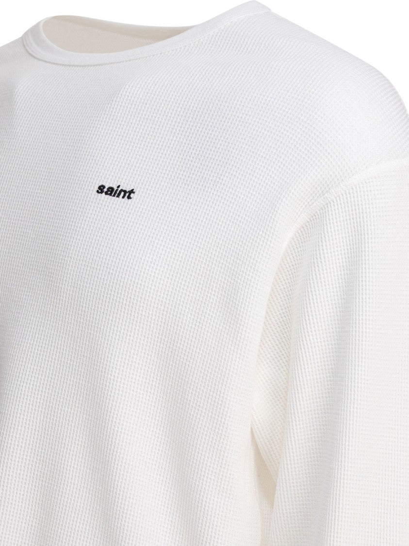 Saint Mxxxxxx Ribbed Long-Sleeved T-Shirt With Subtle Logo