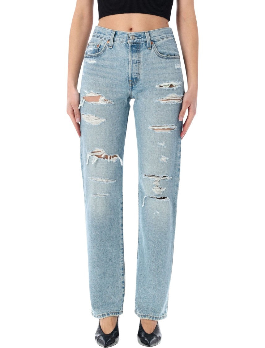 Levi's Straight-Leg 90S Vintage Denim Jeans With Distressed Details