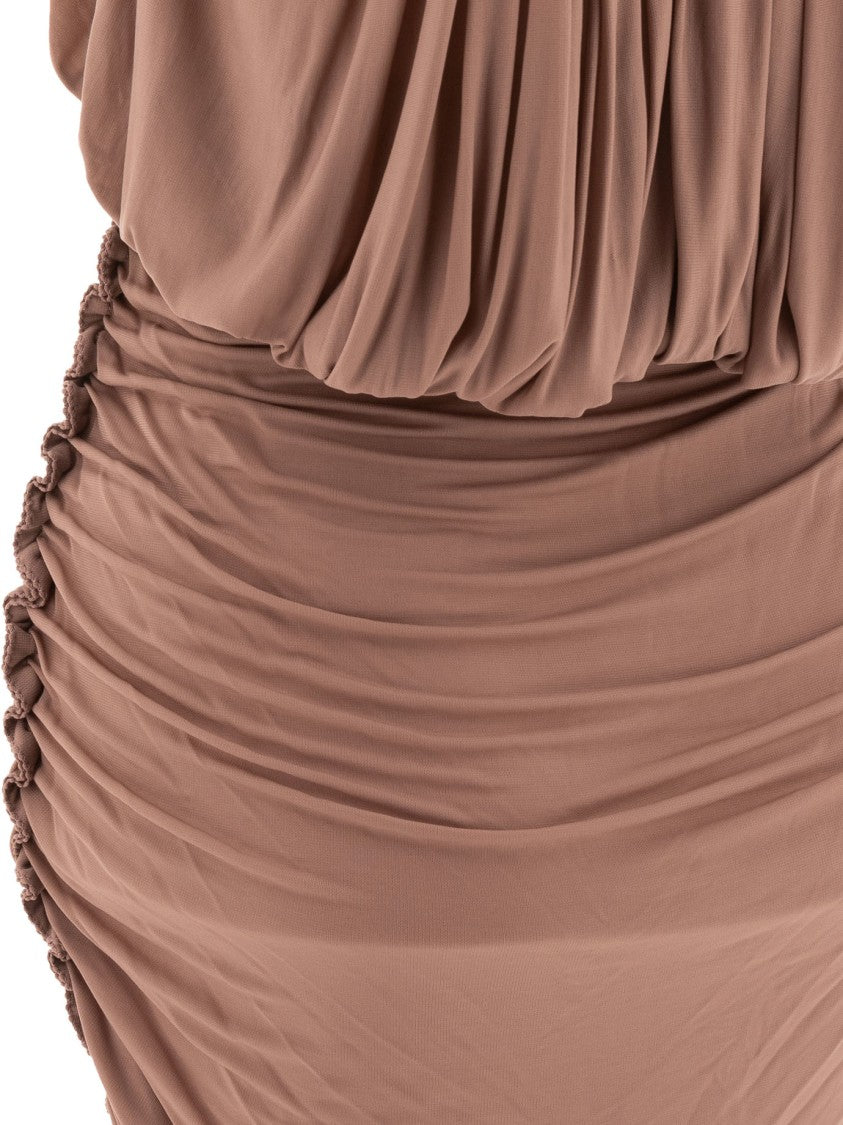 Saint Laurent Draped Pink Dress