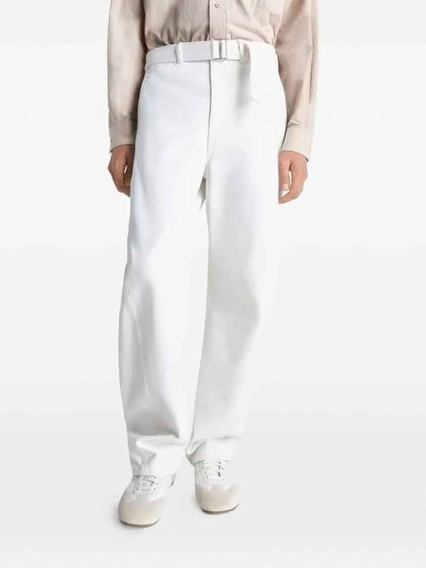 Lemaire Wide-Leg Pants With Twisted Belt Detail
