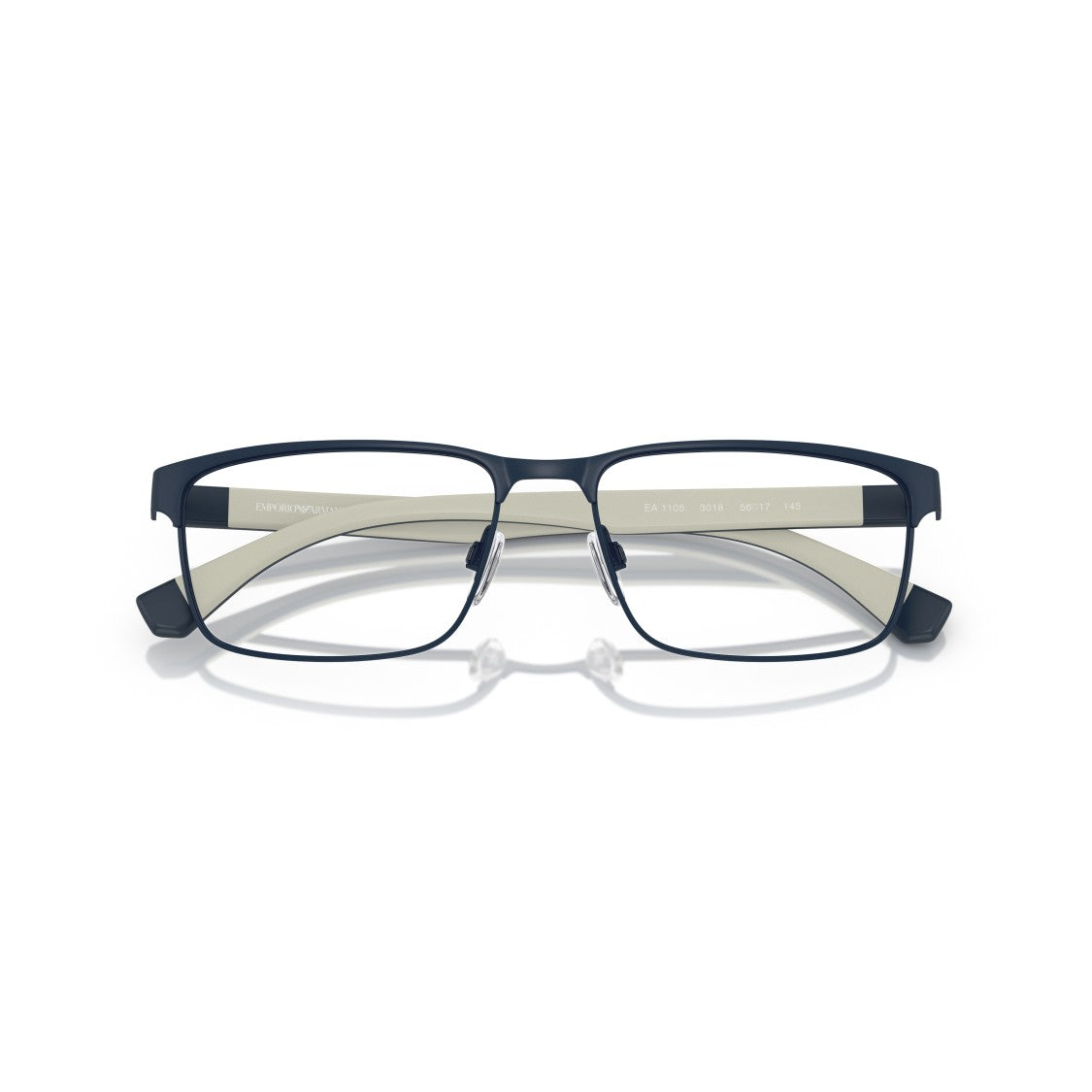 Emporio Armani 0Ea1105 Rectangular Matte Metal Eyeglass Frames With Subtle Logo