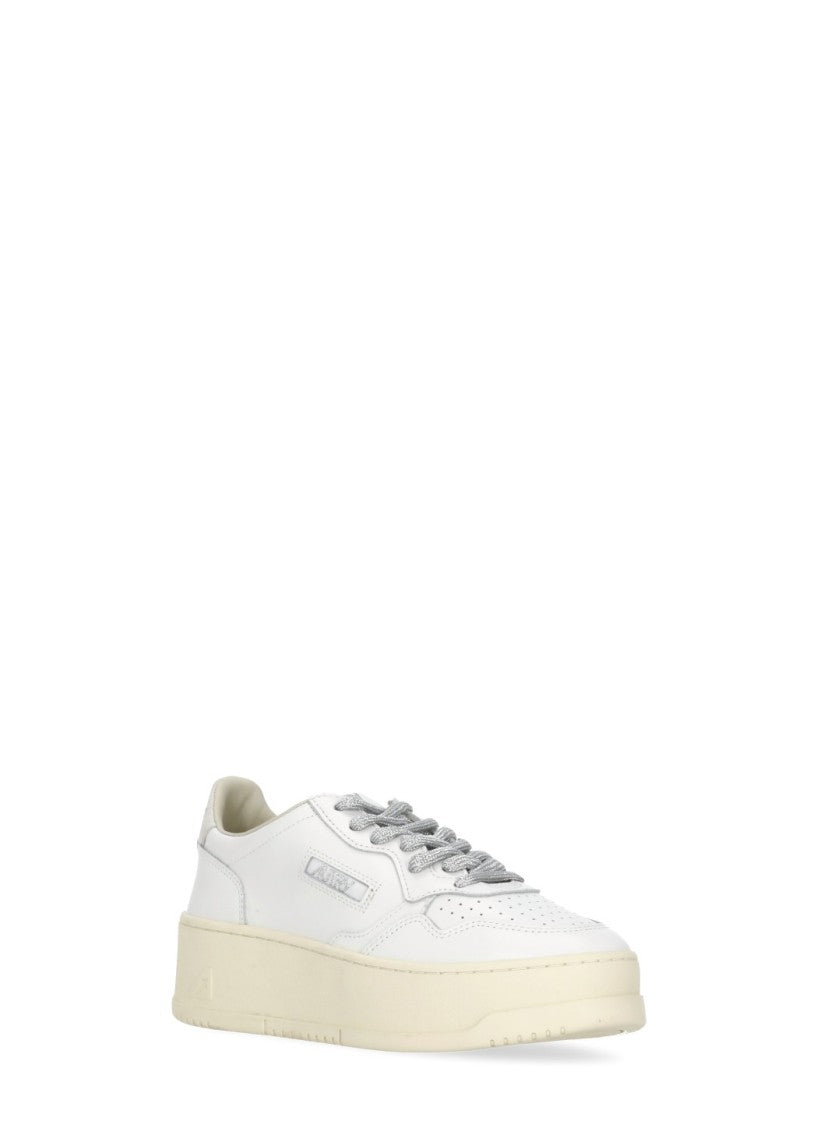 Autry White Platform Low Leather Sneakers