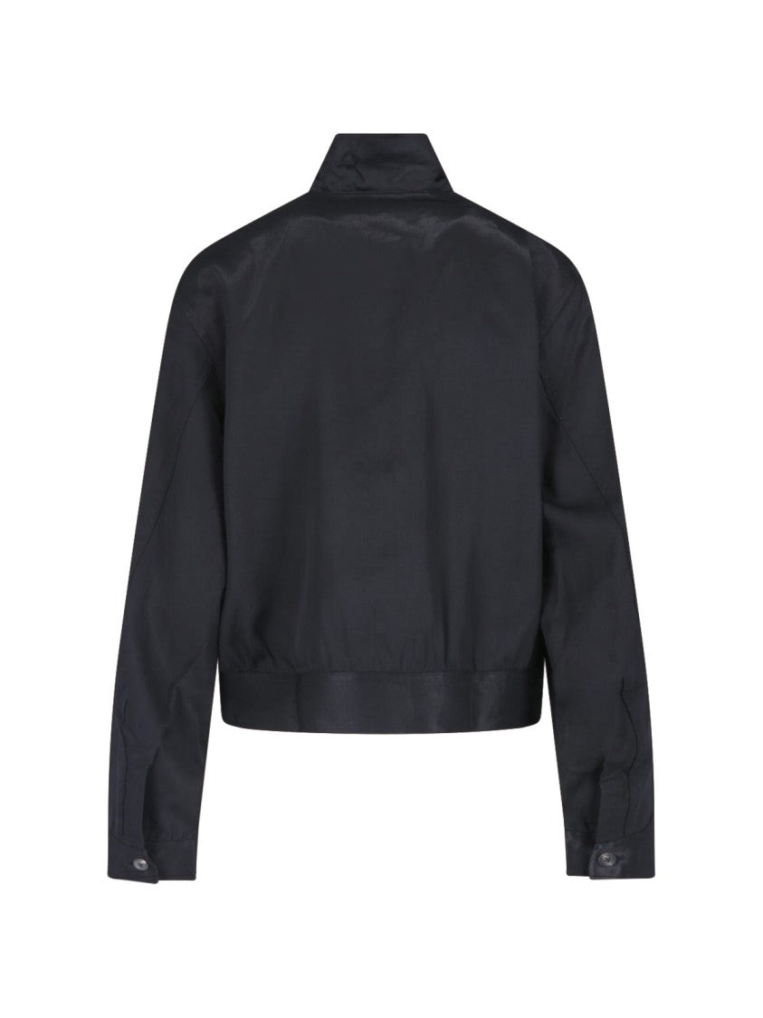 Our Legacy Black High Collar Cropped Jacket