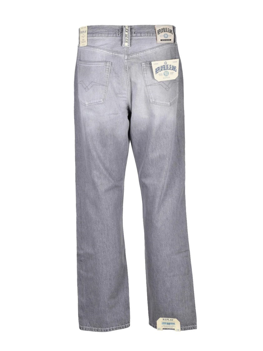 Replay Grey Men Cotton Jeans