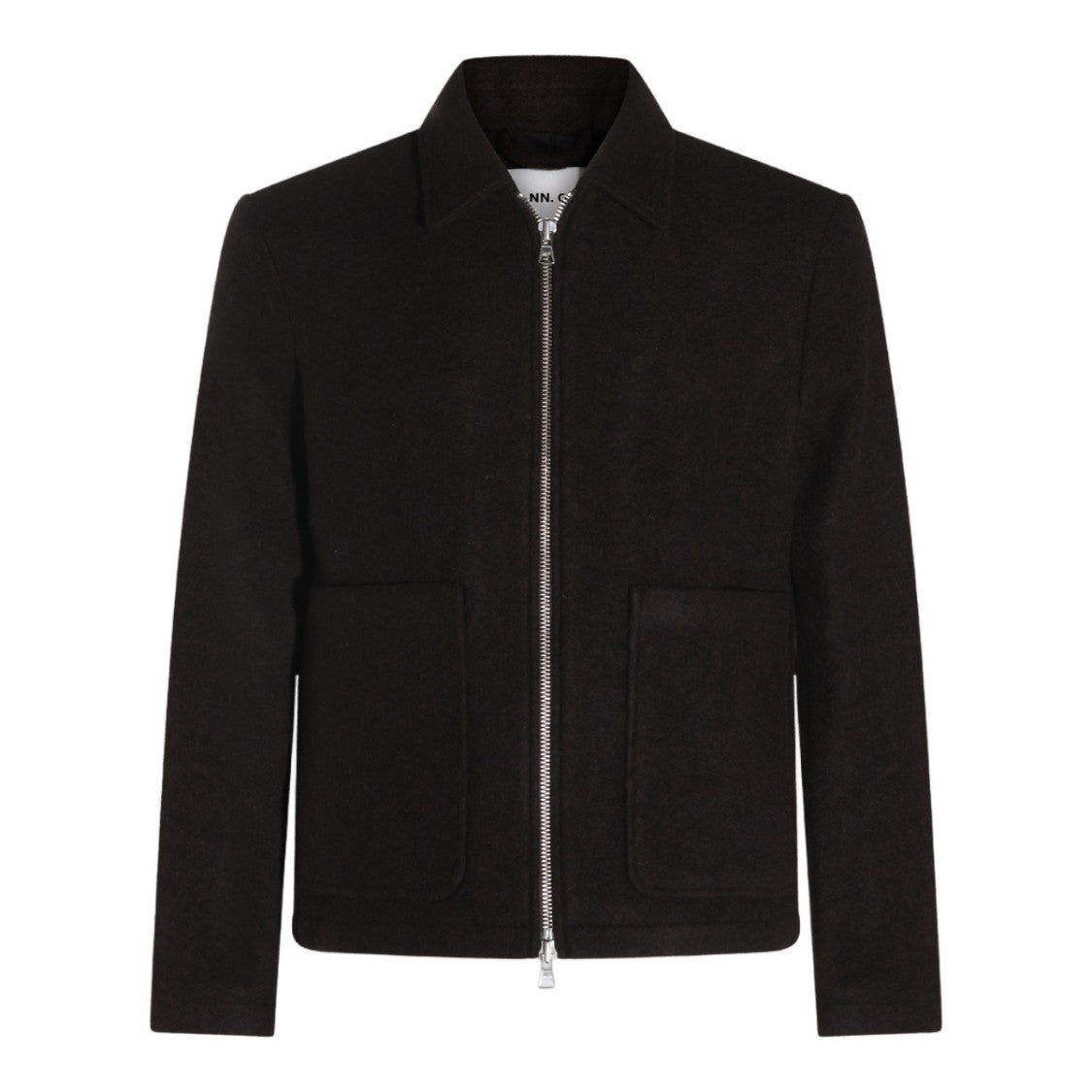Nn.07 Textured Minimalist Black Casual Jacket