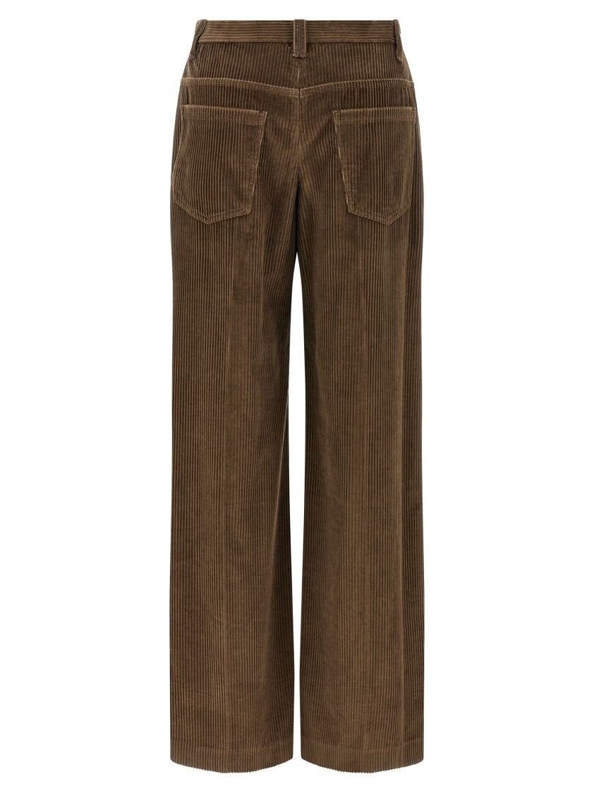 Brunello Cucinelli Wide Leg Corduroy Trousers