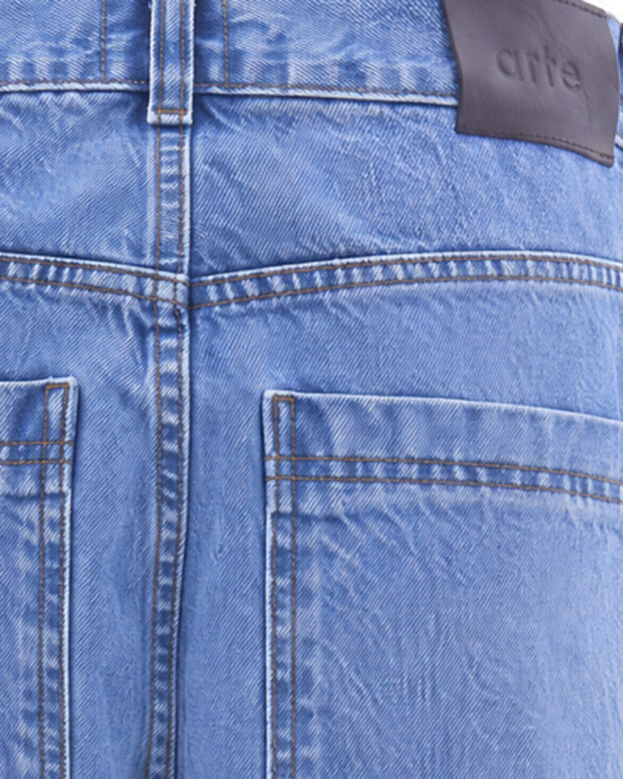 Arte Antwerp Bleach Relaxed Wide-Leg Denim Jeans