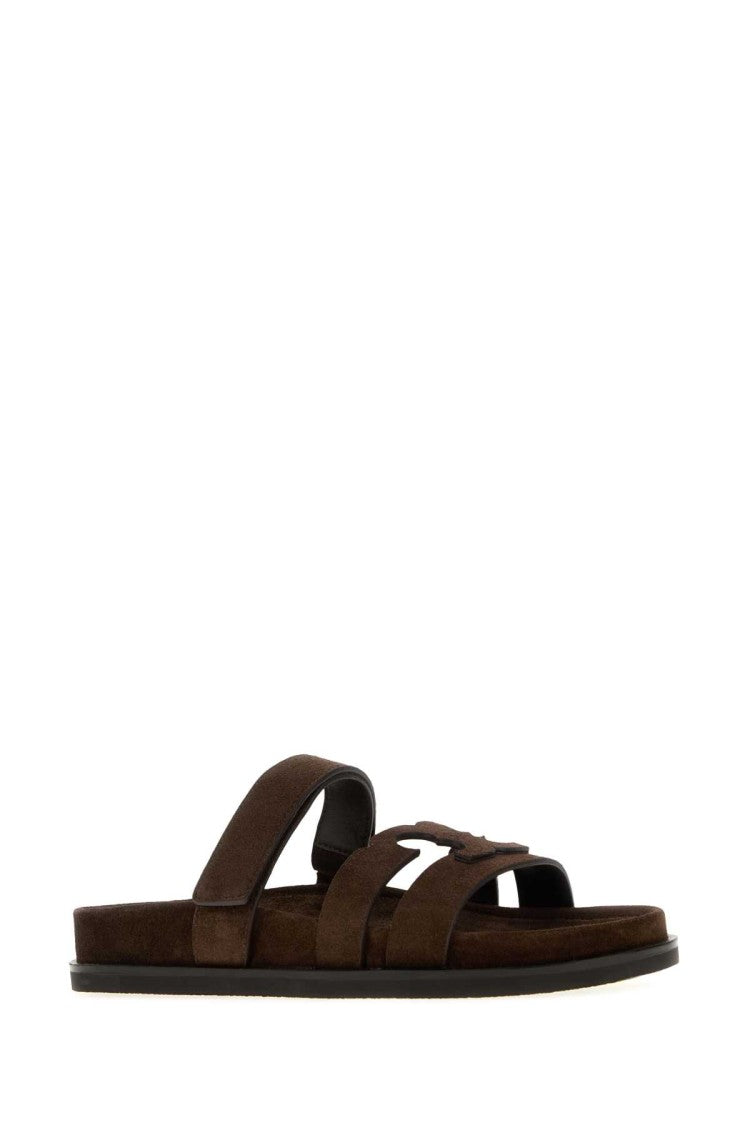 Tory Burch Chocolate Suede Ines Slippers