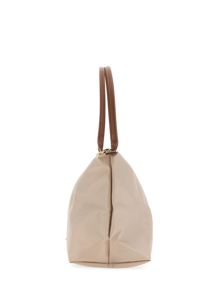 Longchamp Large Tote Bag With Smooth Surface And Zip Closure