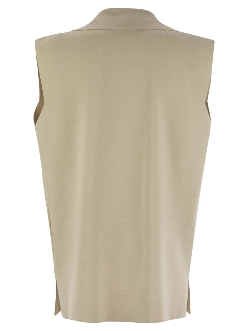Fay Technical Viscose Knitted Vest
