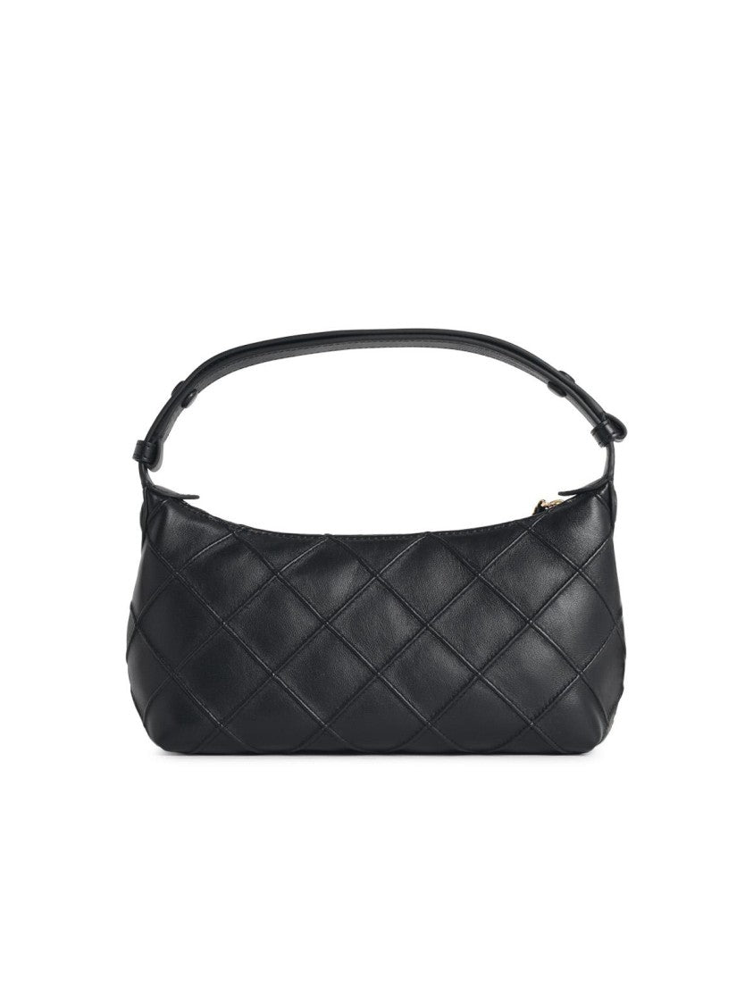Tory Burch 'Fleming' Mini Clutch Bag In Black Cream Nappa Leather