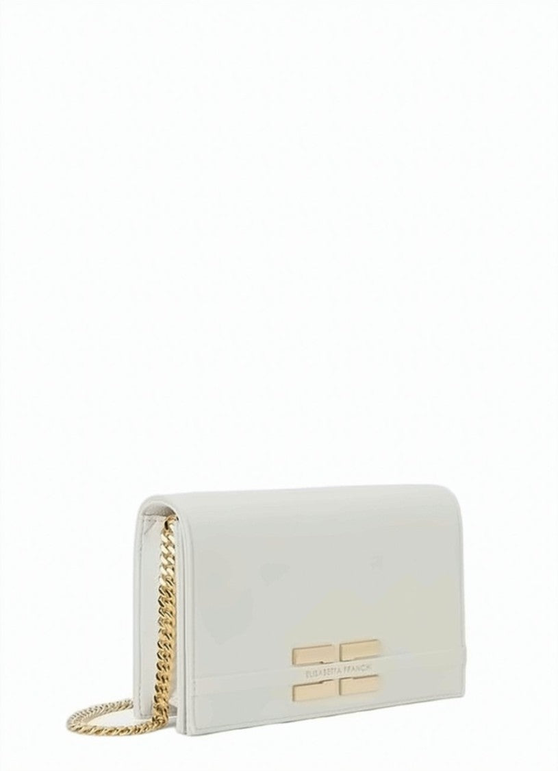 Elisabetta Franchi Leather Effect Chain Shoulder Bag
