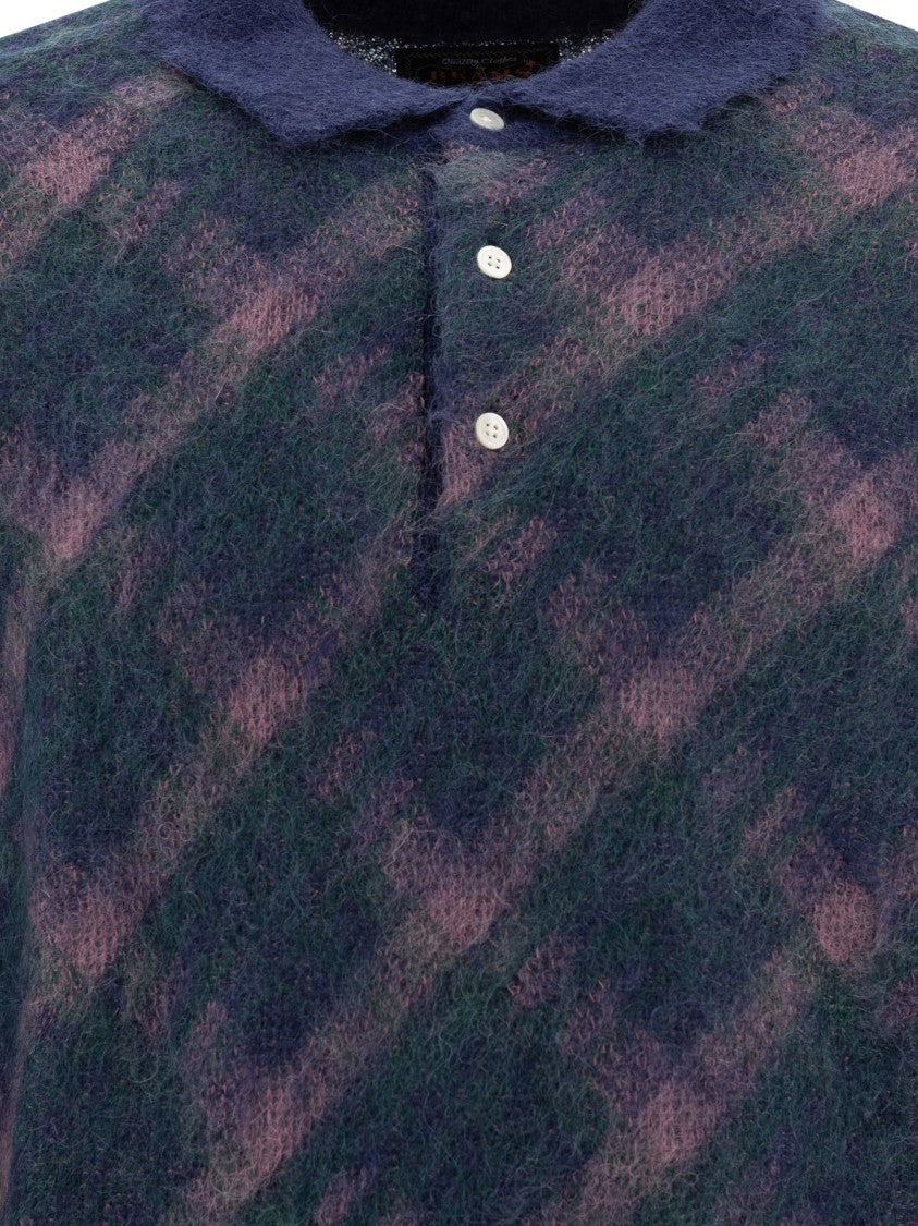 Beams Plus Shaggy Knit Polo Shirt