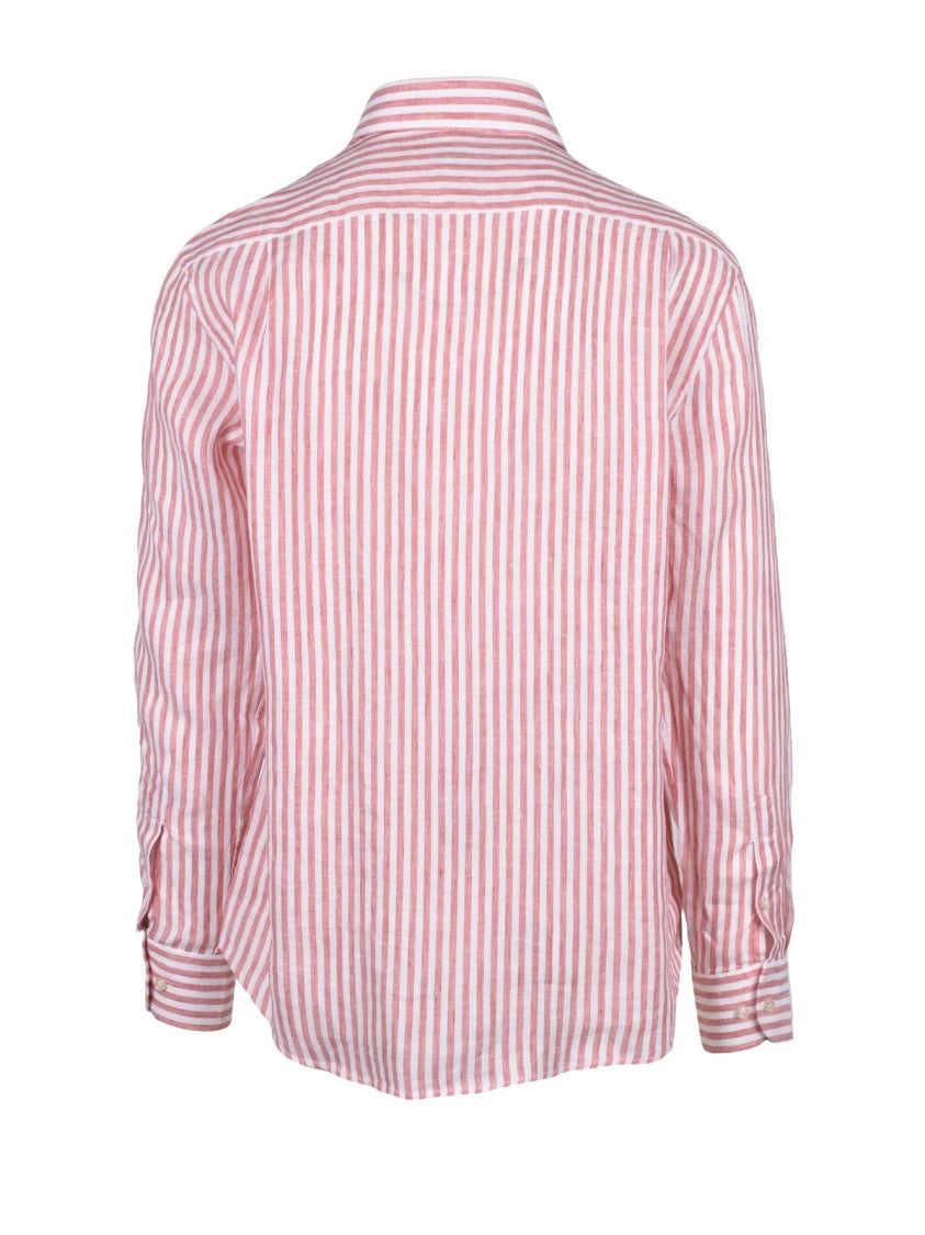 Paul & Shark White Pink Linen Shirt