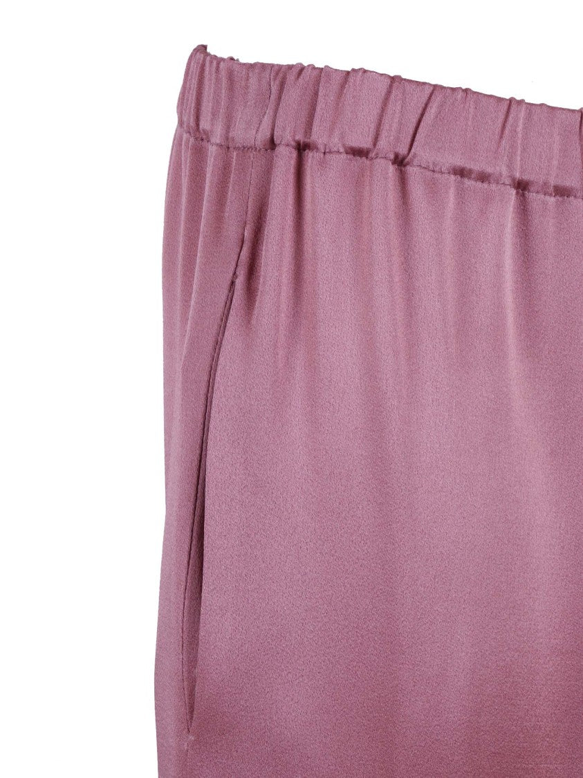 Antonelli Firenze Wide Leg Silky Texture Straight-Leg Pants