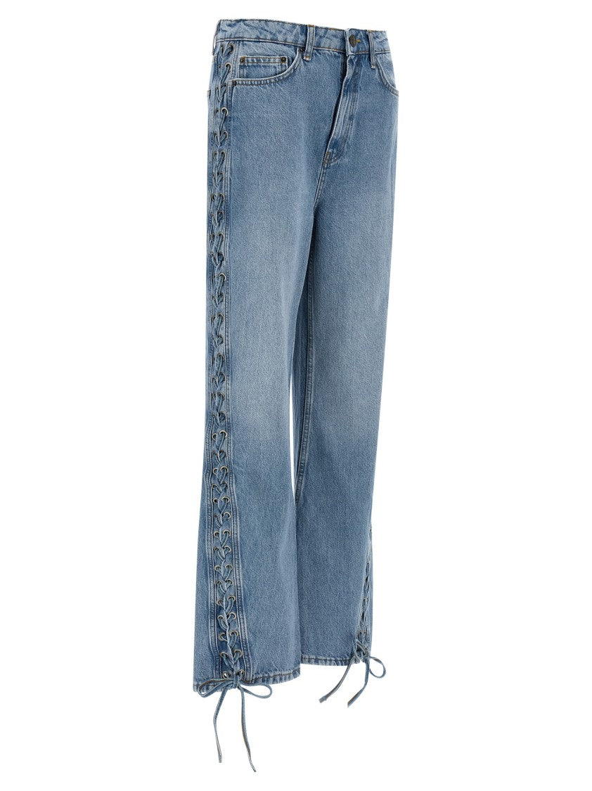 Rotate Birger Christensen 'Twisted Lacing' Jeans