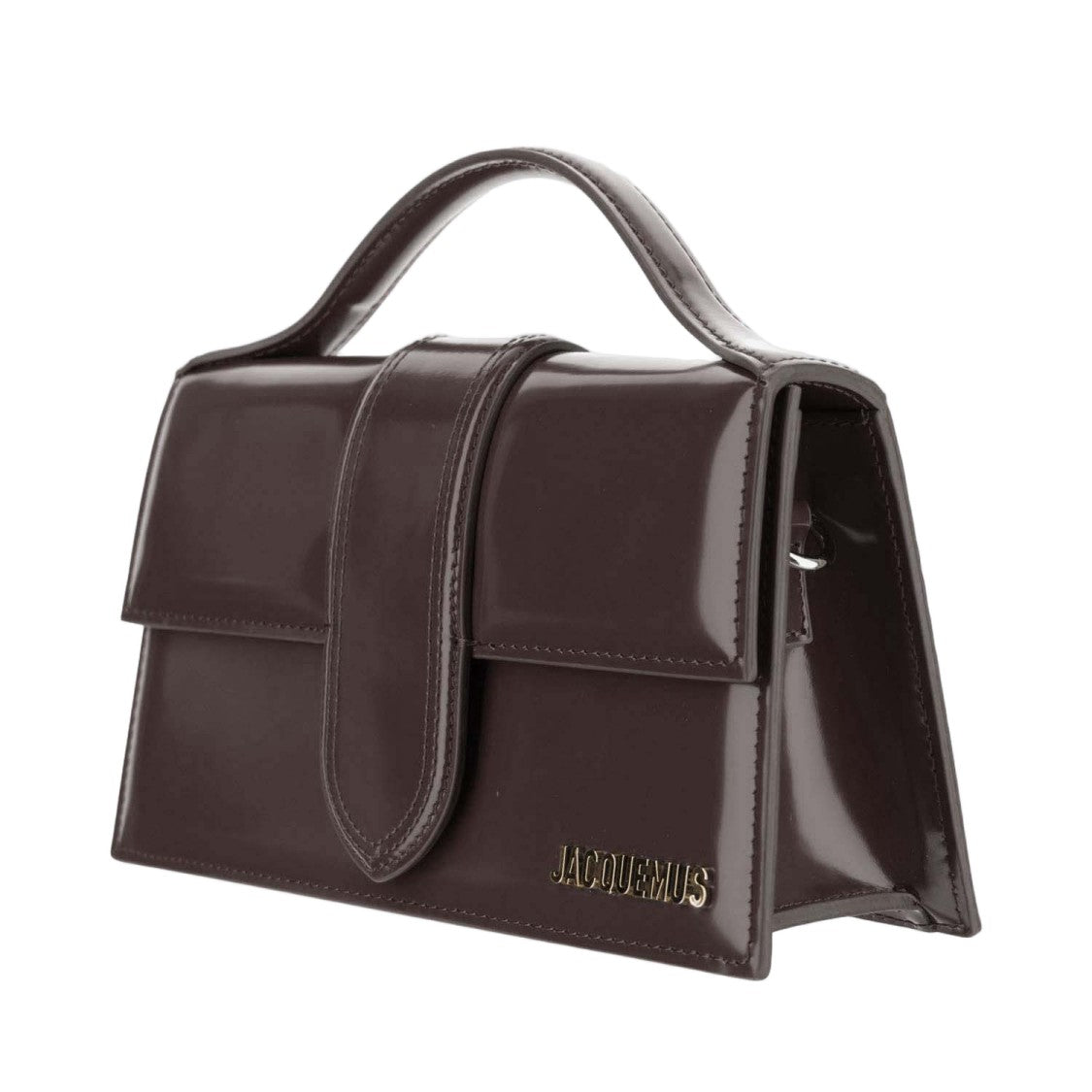 Jacquemus Brown Leather Top Handle Bag