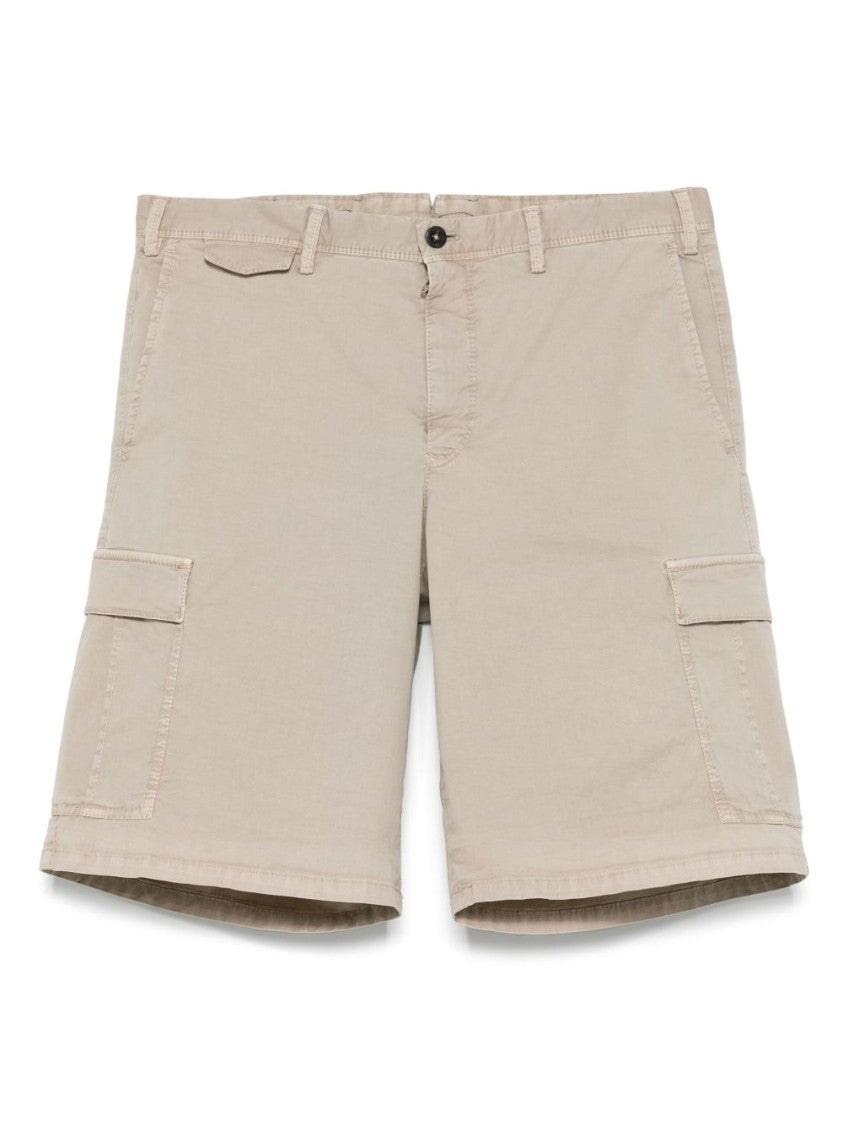Pt Torino Relaxed Fit Cotton-Elastane Cargo Shorts